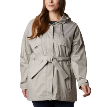 Columbia Pardon My Trench Rain Plus Size, Chamarras Grises Para Mujer | 417235-GYQ